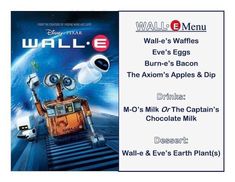 an advertisement for wall - e and the movie