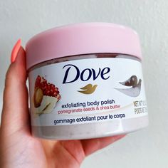 Dove Products Aesthetic, Dove Skincare Products, Dove Aesthetic Products, Dove Pomegranate Body Scrub, Dove Skincare, Dove Scrub, Dove Body Polish, Skincare Images