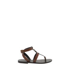 Saint Laurent "Hardy" leather sandals 0.17 in / 5 mm flat heel Thong strap with buckle accent Adjustable ankle strap Leather outsole Made in Italy Leather T-strap Sandals With Toe Loop And Buckle Closure, Calf Leather Sandals With Heel And Toe Straps, Luxury Sandals With Leather Footbed And Ankle Strap, Luxury Ankle Strap Sandals With Leather Footbed, Calf Leather Sandals With Ankle Strap And Buckle Closure, Beach T-strap Sandals With Tang Buckle, Calf Leather Sandals With Single Toe Strap, Sandals With Buckle Closure And Single Toe Strap, Leather T-strap Sandals With Tang Buckle