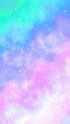 the sky is filled with stars and pastel colors as if it were an abstract painting