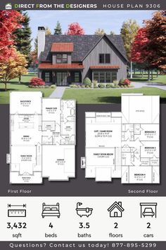 the floor plan for a house with three bedroom and two bathrooms, including an attached garage