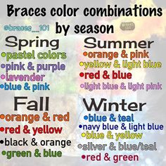 Dental Braces Color Combination, Cute Braces Colors Ideas, Fall Braces Colors Ideas, Fall Braces Colors, Brace Ideas, Braces Journey, Braces Colors Combinations, Invisible Teeth Braces