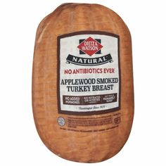 a piece of bread that is made with applewood smoked turkey breast and no added meat