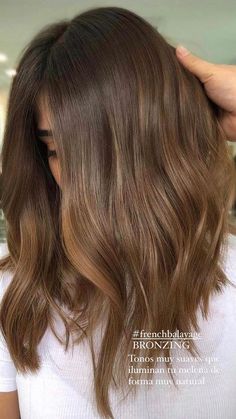 Light Brown Hair With Chocolate Lowlights, Growing Out Balayage, Medium Length Hair Light Brown, Brown Hair Partial Balayage, Short Golden Brown Hair, Hazelnut Hair Color Brown Highlights, Light Brown Medium Hair, Hazelnut Brown Hair With Highlights, Melting Hazelnut Hair