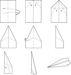 the instructions for how to make an origami airplane