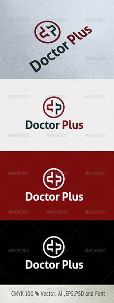 four different logos for doctors plus