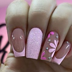 Pink Chrome Nails, Cute Acrylic Nail Designs, Simple Nail Art Designs, Summer Acrylic Nails