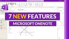 a computer screen with the text 7 new features in microsoft one note