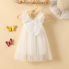 BUTTERFLY FAIRY Dress Butterfly Wing Dress, Princess Fairy Dress, Layered Tulle Dress, Kids Summer Dresses, Girls Princess Dress, 1st Birthday Party For Girls, Baby Girl Princess Dresses, Tulle Tutu Dress, Wings Dress