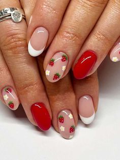 Summer Nail Art, Cute Simple Nails, Easy Nails, Summery Nails, Almond Acrylic Nails, Nailed It, Short Acrylic Nails