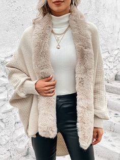 Shop Affordable Women Cardigans Winter Sweater Casual Sweater Ethnic Sweater Regular Fit Daily Long Sleeve On Justfashionnow.com Batman Sleeve, Knitting Cardigan, Warm Shawl, Knitted Cardigans, Neckwear Women, Wool Knitting, Women's Jewelry And Accessories, Casual Sweaters, Edge Design