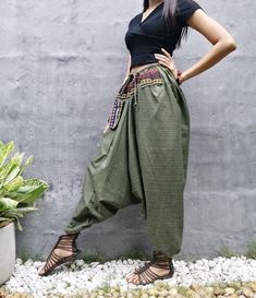 "The harem style trousers made from cotton fabric 100%with an elasticated smock waist and ankles they provide a comfortable lightweight fit, perfect for casual wear, festivals, yoga, holidays as well as pairing with a plain top to get that popular look. D I S C O U N T & P R O M O T I O N ❤ Buy 2 or more items, get 10% off ❤ Buy 4 or more items, get 15% off ENTER the coupon code: IYARA015 ❤ Buy 6 or more items, get 15% off ENTER the coupon code: IYARA020 PLEASE NOTE I can not apply a discoun Baggy Fantasy Clothes, Bohemian Parachute Pants For Yoga, Bohemian Parachute Pants For Yoga With Elastic Waistband, Green Ankle-length Harem Pants, Bohemian Parachute Pants With Elastic Waistband, Casual Harem Pants For Festivals, Casual Festival Harem Pants, Bohemian Harem Pants For Festivals With Pockets, Hippie Harem Pants With Elastic Waistband