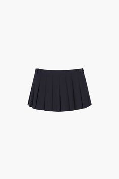 Pleated mini skort in Dark NavyBuilt in shorts and button closure at sideLow riseMade in NYC Fits true to sizeModel is 5’10 and wearing a size 4 Size Length Waist Hip 0 7 3/4" 30 1/4" 39" 2 7 3/4" 31 1/4" 40" 4 7 3/4" 32 1/4" 41" 6 8" 33 1/4" 42" 8 8 1/4" 34 1/4" 43" 10 8 1/2" 35 3/4" 44 1/2" 12 8 3/4" 37 1/4" 46" 55% Polyester, 45% Wool Size Guide + Shipping Info Monthly payments available at checkout with Affirm. Nyc Fits, Hair Socks, Uniform Dress, Sandy Liang, Knit Outerwear, Rich Kids, Fashion Design Clothes, Airport Style, Casual Style Outfits