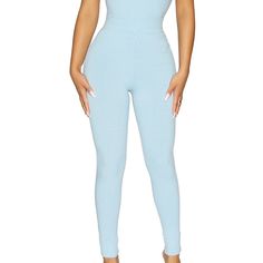 Brand New Compression Ribbed-Knit Leggings Featuring A High Waist Band With A 2'' Covered Elastic Waist. Material Is 86% Rayon, 14% Spandex. *These Leggings Do Not Have A V-Waistline. Solid Stretch High-waisted Jumpsuits And Rompers, Blue Stretch High Rise Jumpsuits And Rompers, Blue High-rise Stretch Jumpsuits And Rompers, Blue High Rise Stretch Jumpsuits And Rompers, High Stretch Blue Pants For Loungewear, High Waist Light Blue Pants For Loungewear, Blue Fitted Bottoms For Loungewear, Fitted Blue Bottoms For Loungewear, Fitted Blue Loungewear Bottoms