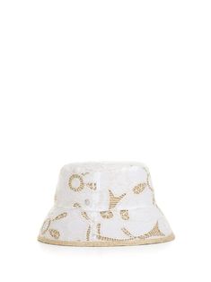 Hat from Helen Kaminski Luxury Wide Brim Bucket Hat For Summer, Luxury Wide Brim Summer Bucket Hat, Luxury White Hats For Spring, Chic Cream Brimmed Bucket Hat, Luxury Summer Bucket Hat, Luxury White Flat Brim Bucket Hat, Luxury Beige Bucket Hat, Helen Kahminski Hat, Cream Bucket Hat, One Size