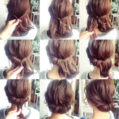 Never thought of this Fast Hairstyles, Short Hair Updo, Shoulder Length Hair, Trendy Hairstyles