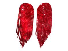 "Stunning Red Rhinestone Tassel Dangle Luxury Exaggerated Long Drop Earrings for Women! - Perfect for Weddings Bridal Events, Bridesmaids, Pageant, Prom, Formal Evening, Holidays, Party, or any Special Occasions! - Red Rhinestones/Red Plated - Length 4.5\", Width 1.4\", Light-weight 14g. - Hypoallergenic, Nickel-Free, Lead-Free. - Closure for Pierced Ears. - We Pack in a beautiful Jewelry Box, ideal Gift! THANK YOU!" Red Earrings Dangle, Red Rhinestone Earrings, Red Statement Earrings, Diamond Headband, Green Tassel Earrings, Holiday Hair Accessories, Luxury Headbands, Blue Tassel Earrings, Jewelry Prom