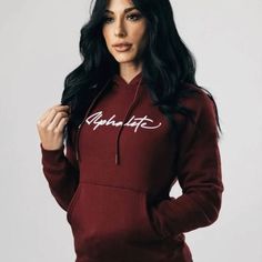 Alphalete Hoodie. Medium. Red. New. Never Worn Red Hoodie With Kangaroo Pocket, Red Hooded Top With Kangaroo Pocket, Red Athleisure Hoodie For Fall, Red Athleisure Hoodie With Double-lined Hood, Red Hoodie With Letter Print, Red Athleisure Hoodie With Adjustable Hood, Red Hoodie Sweatshirt Athleisure, Red Athleisure Hoodie Sweatshirt, Sporty Red Hoodie With Letter Print