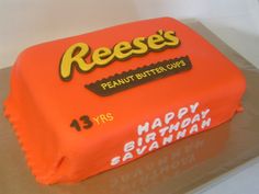 a birthday cake for reese's peanut butter cup