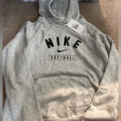 Gray , Size Small, Bnwt Nike Casual Hoodie For Sports Events, Casual Nike Hoodie For Sports Events, Gray Hoodie For Spring Sports, Gray Casual Hoodie For Sports Events, Casual Nike Hoodie For College, Sporty Hoodie For Game Day, Gray Varsity Hoodie For Sports, Gray Hoodie For Sports Events In Fall, Gray Hoodie For Fall Sports Events