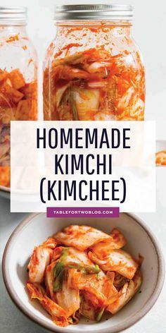 homemade kimchi with text overlay