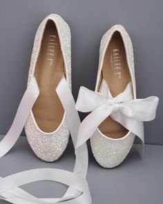 "Comfy and sparkly allover rock glitter ballet flats and with satin ribbon tie strap. Definitely will brighten up everything you wear. Perfect for bride and bridesmaids for comfy wear during wedding or after to change into. YOU CAN CHOOSE ON STYLE IF SHOES: BALLERINA LACE UP OR MARYJANE TIE DETAILS: SATIN LACE WIDTH: BALLERINA LACE UP (7/8 INCH) & MARYJANE TIE (1.5 INCHES) COLORS AVAILABLE: Gold, Silver, White, Rose Gold, Red and Navy UPPER: Synthetic upper and lining MATERIALS: Mandmade out Bow Tie Women, Bridesmaids Shoes, Glitter Ballet Flats, Shoes Bride, Flower Girl Shoes, Glitter Flats, Wedding Shoes Bride, Holiday Shoes, White Wedding Shoes