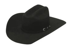 Show off your western style with this Twister™ western hat by M & F Western Products®. Matching black hatband with belt buckle and tip for decoration. Handcrafted from premium materials. 5X Australian wool blend construction Cattleman crease 4 1/4" crown 4 1/4" brim Leather sweatband Three-piece self band buckle set Etched silver-tone hardware Black Western Top Hat For Ranch, Black Western Style Top Hat For Ranch, Classic Black Hat Bands For Ranch, Black Western Top Hat For Rodeo, Western Black Felt Hat For Ranch, Western Black Hat Bands For Country Events, Western Style Black Hat Bands For Country Events, Classic Black Hat Bands For Western-themed Events, Elegant Black Hat Band For Rodeo