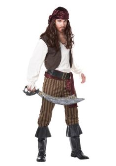 Men's Rogue Pirate Costume Adult Pirate Costume, Pirate Costumes, California Costumes, Faux Suede Vest, Men Halloween, Fest Outfits, Mens Halloween Costumes, Pirate Costume, Costume Collection