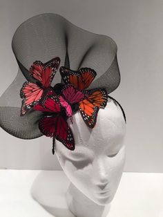 image 0 Butterfly Fascinator, Butterfly Headpiece, Butterfly Headband, Accessoires Barbie, Ethno Style, Derby Fascinator, Flower Fascinator, Tea Party Hats