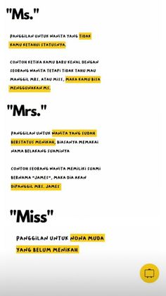 the menu for an italian restaurant with yellow and black lettering on it, which reads miss