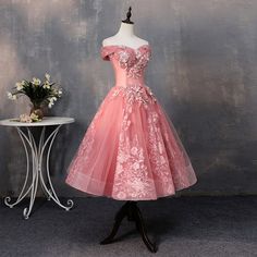 Ball Gowns Vintage, Hoco Inspo, Prom Dress Pink, Tulle Applique, Flora Dress, Formal Ball Gown, Pink Evening Dress, Pink Party Dresses, Pink Homecoming Dress