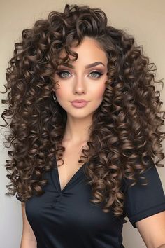 From voluminous ringlets to soft waveseach of these ten Long Curly Hair Styles bring something unique to the table for those seeking to flaunt their curly locks. Curly Hair Women Styles, Curly Perm, Curly Prom Hair, Beautiful Curly Hair, Ombré Hair, Soft Waves, Types Of Curls, Curly Hair Care, Long Curly Hair