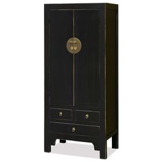 Distressed Black Elmwood Chinese Ming Armoire Garden Stool Living Room, Chinese Homes, Asian Umbrella, Natural Wood Bed, All Wood Furniture, Floor Lanterns, Traditional Joinery, Asian Inspired Decor, Floor Lantern