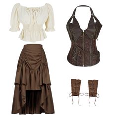 PRICES MAY VARY. This is a set of Halloween pirate renaissance costume women Viking pirate costumes, including a drawstring short sleeved pirate women's shirt, a women's medieval waist, a medieval Victorian court style skirt, and two drawstring designed Viking wristbands, The four piece cultural revival waist skirt is made of high-quality polyester fabric, reliable in quality and not easily deformed This pirate renaissance costume women steampunk costume set features a sexy red pirate suit, clas Steam Punk Costume Women, Viking Outfit Woman, Camp Costume, Viking Halloween Costume, Halloween Victorian, Viking Pirate, Wench Costume, Halloween Steampunk, Women Steampunk