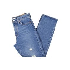 Levi's is a leader in global jeanswear and focuses on designing casual apparel and accessories for men, women and children. Levi's is a quintessential American brand and has defined American denim for over 150 years. Manufacturer: Levi's Size Origin: US Style Type: Straight Leg Jeans Collection: Levi's Closure: Material: 100% Cotton Fabric Type: Denim Sku: BH5083114 Size: 25.  Color: Blue.  Gender: female.  Age Group: adult. Distressed Straight Leg Jeans, Style Girlfriend, Cropped Denim Pants, Jeans Collection, American Denim, High Waist Fashion, American Brand, Jeans Material, Straight Leg Denim