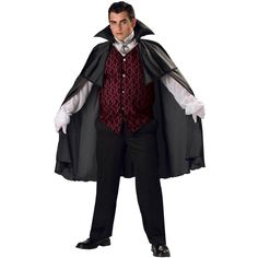 a man dressed up in a dracula costume