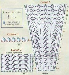 an image of a crochet pattern with numbers and stitches on the bottom side