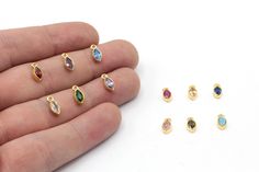 4x9mm 24k Shiny Gold Plated CZ Micro Pave Mini Oval Birthstone Charm, Drop Birthstone Charm, Birthstone Beads, Gold Plated Findings Material      : Brass Color           : 24k Shiny Gold Plated Size              : 4x9mm Hole Size    : 1.6mm Quantity      : Options All Our Birthstone Models https://www.etsy.com/shop/Goldjewelrysupplier?ref=seller-platform-mcnav&search_query=birthstone+charm All Our Zirconia Models https://www.etsy.com/shop/Goldjewelrysupplier?ref=seller-platform-mcnav&section_id= Handmade Oval Gold Gemstones, Gold Teardrop Gemstones For Jewelry Making, Gold Cubic Zirconia Gemstones For Anniversary, Handmade Gold Gemstones For Jewelry Making, Dainty Gold Gemstones, Gold Gemstone Beads For Jewelry Making, Birthstone Charms, Sapphire Jewelry, Plate Size