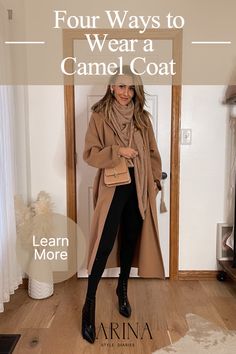 Discover four chic ways to wear a camel coat in any season! From casual to classy, this versatile wardrobe essential can elevate your outfits effortlessly. Learn how to style a camel coat for work and weekend looks. Whether you're layering for warmth or adding a fashionable touch, this timeless piece is a must-have. Click to explore more camel coat outfit ideas and styling tips and make this wardrobe staple your go-to piece for fall fashion, cozy outfits and seasonal style.