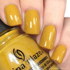 Mustard the Courage Mustard Colored Nails, Nails Bride, Olive Nails, Lips Nails, Hand Nails, Yellow Nail, About China, Sassy Nails