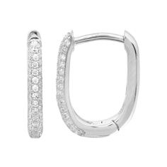 Upgrade your jewelry collection with our elegant Rounded Rectangular Diamond Hoop Earrings. These simple yet eye-catching huggie earrings feature a rounded design. Available in 14k white gold, and yellow gold (1.62g) With .20ct tw SI G-H diamonds Length is .50" 14mm Sold as a pair Gift wrap available Body Jewelry Men, Blue Accessories, Popular Jewelry, Initial Jewelry, Diamond Hoop Earrings, Huggie Earrings, Pendant Rings, Gold Chain Necklace, Micro Pave