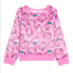 Brand New With Tags Hello Kitty Pink Fluffy Sweater With Hello Kitty Head Print All Over. Super Cute To Pair With Leggings Or Jeans I Have A Few Different Sizes Available Also Check Out My Other Listings For More Hello Kitty Stuff *Check Out My Closet For More Adorable Outfits *Bundle To Save *15% Off When You Bundle 3 Listings Happy Shopping Pink Fluffy Sweater, Hello Kitty Stuff, Hello Kitty Head, Kitty Clothes, Hello Kitty Clothes, Disney Toddler, Kitty Stuff, Adorable Outfits, Hello Kitty Pink