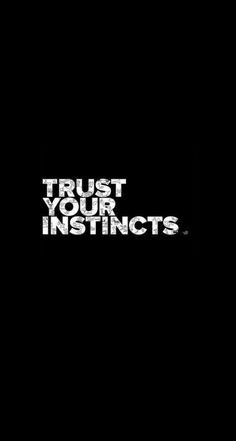 the words trust your instructs are shown in white on a dark black background