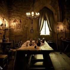 Medieval Age Dining Room Tavern Wench Aesthetic, Hobbit Interior, Medieval School, Lady Macduff, Tavern Aesthetic, Castle Core