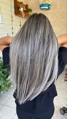 Hair Color Women In 40's, Silver Highlights On Light Brown Hair, Ash Blonde Grey Hair, Money Piece Grey Blending, Brown Hair Platinum Highlights, Dark Blonde With Silver Highlights, Blonde Grey Highlights, Silver Babylights, Best Highlights To Cover Gray Hair