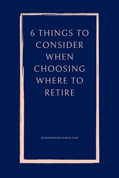 a blue background with the words 6 things to consider when choosing where to rente