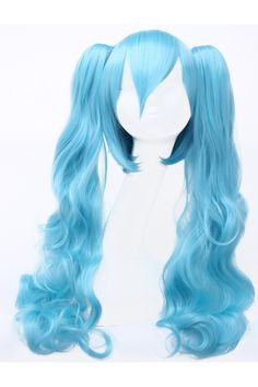 simpleyourstyle Hatsune Miku Water Blue Anime Cosplay Wigs Heat Resistant Synthetic Hair Body Wave Wigs with Double Jaws Clamp Ponytails Body Wave Wigs, Hair Body Wave, Blue Anime, Water Blue, Body Wave Wig, Anime Cosplay, Cosplay Wigs, Body Wave