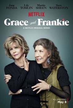 the dvd cover for grace and frankie season one, with two women hugging each other