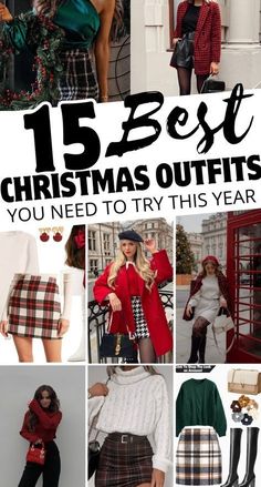 Christmas Outfit Ideas For Women Aesthetic, Christmas Outfit Ideas For Women Skirt, Christmas Outfits Aesthetic Casual, Preppy Christmas Outfits Women, Christmas Rock Outfit, Christmas Photoshoot Outfits Women, Christmas Outfits Ideas For Women, Christmas Theme Family Outfits, Christmas Get Together Outfits