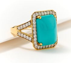 Accessorize for all those upcoming dinner parties and events in this sparkle-decked Sleeping Beauty turquoise ring. From Affinity® Gems. Country Concert, Sleeping Beauty Turquoise, Zircon Ring, Dinner Parties, Halo Ring, Gold Plated Sterling Silver, Crystal Clear, Turquoise Ring, Nashville